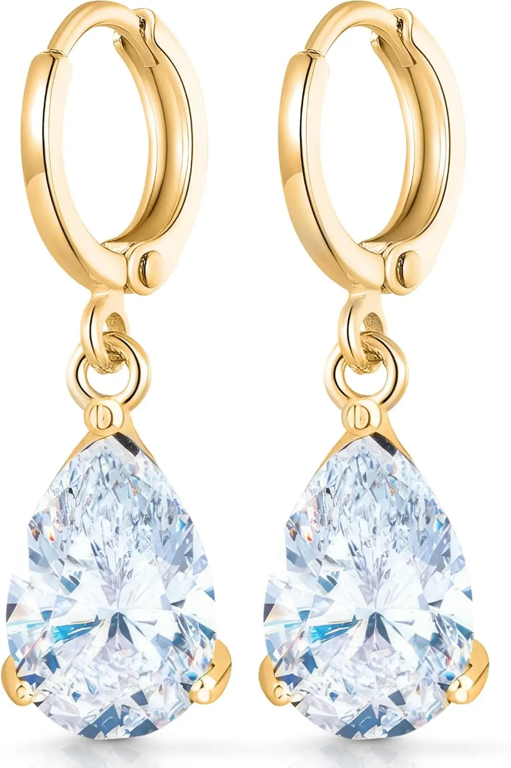 Teardrop Dangle Earrings for Women, 18ct Gold Plated Jewelry for Women and Girls in Jewelry Box