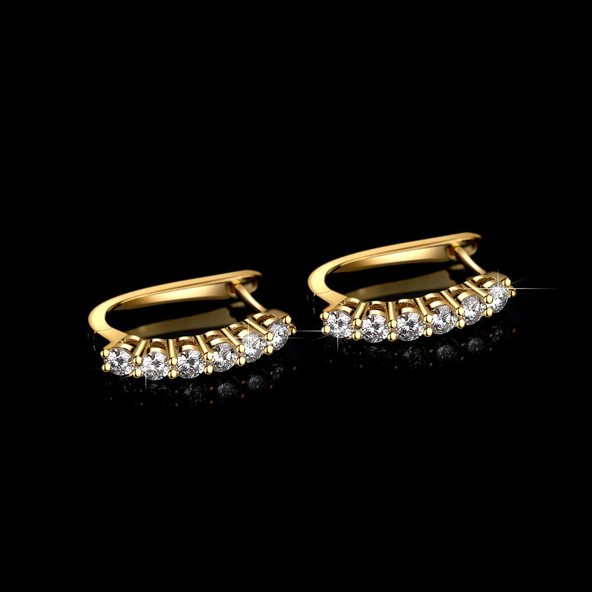 PT950 platinum D color VVS1 diamond earrings, 18K gold moissanite earrings, gift for girlfriend