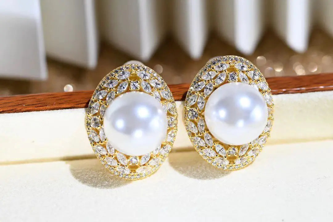 Wholesale S925 Sterling Silver Earrings Mount Findings Settings Base Mounting Parts Accessory for 10-11mm Pearls 5 pairs/lot