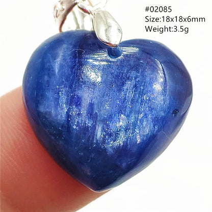 Natural Blue Kyanite Heart Love Pendant Jewelry Women Men Kyanite Necklace Cat Eye Beads Best Gift Fashion AAAAA