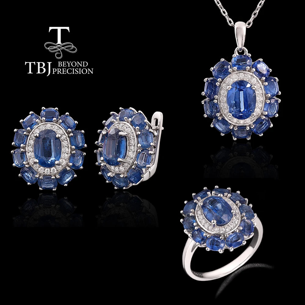 Light Luxury natural Kyanite Ring 925 sterling silver real gemstone fine jewelry for women's banquet gift