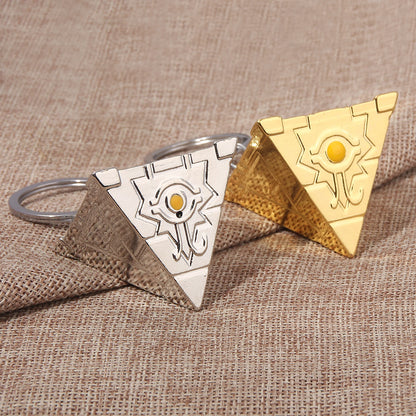 Anime Yu-Gi-Oh Keychain Yugi Muto Big Size 3D Millenium Puzzle Millennium Wheel Wisdom Pendant Keyring For Men Women Jewelry