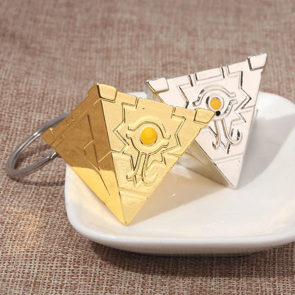 Anime Yu-Gi-Oh Keychain Yugi Muto Big Size 3D Millenium Puzzle Millennium Wheel Wisdom Pendant Keyring For Men Women Jewelry