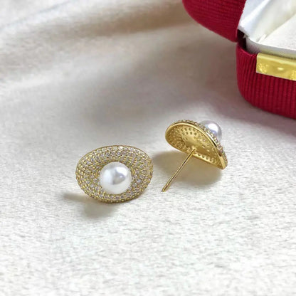 Wholesale S925 Sterling Silver Earrings Mount Findings Settings Base Mounting Parts Accessory for 4-5mm Pearls 5 pairs/lot
