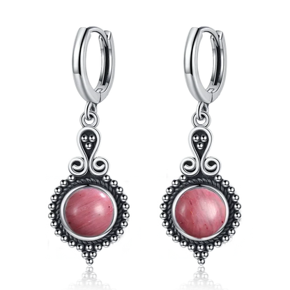 925 Sterling Silver Natural Kyanite Drop Earrings for Women Wedding Gifts Jewelry Vintage Hoop Earrings