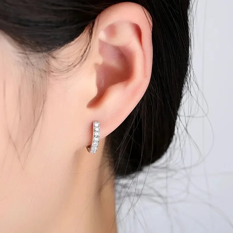 925 Sterling Silver Jewelery Gold Earrings Circle Earring For Women Making Female Valentine's Day Gift Party Engagement Gifts