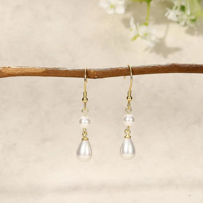 Orecchini Perle Donna Naturali D'acqua Orecchino Argento 925 Perla Bianche Orecchini Pendenti Donna Oro Dorati