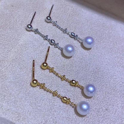 Wholesale S925 Sterling Silver Earrings Mount Findings Settings Base Mounting Parts Accessory for 5-6mm Pearls 5 pairs/lot