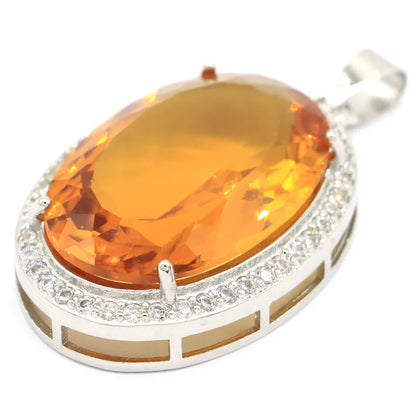 Buy 5 Get 1 Free 45x26mm Big Gemstone Peridot Golden Citrine Violet Tanzanite Orange Spessartine Garnet Dating Silver Pendant