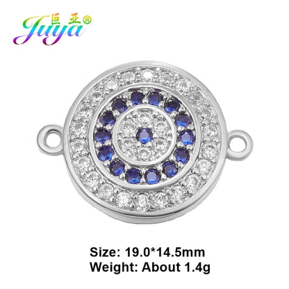 Juya Handmade 18K Gold Plated Cz Paved Decorative Copper Dragon Charms Connectors Accessories For DIY Talisman Jewelry Making