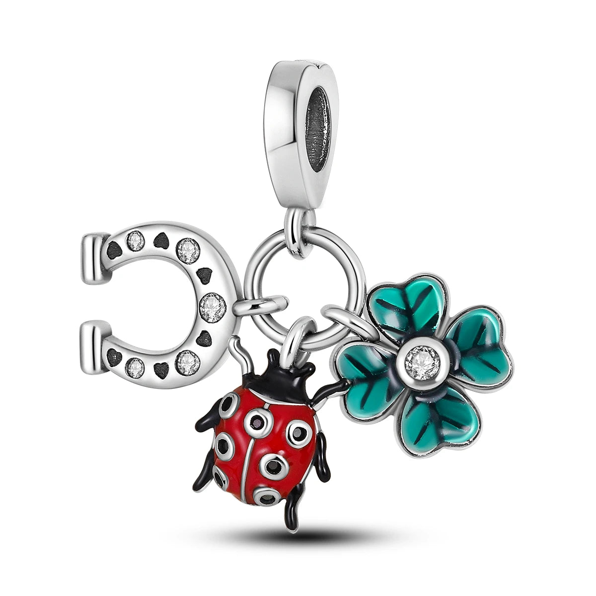 Silver Plated Cat Moon Star Earphone Dangle Charm Bead Pendant Fit Bangle Bracelet for Women Gift DIY Making