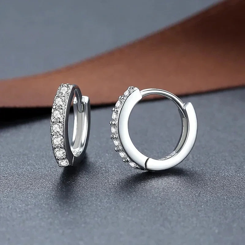 925 Sterling Silver Jewelery Gold Earrings Circle Earring For Women Making Female Valentine's Day Gift Party Engagement Gifts