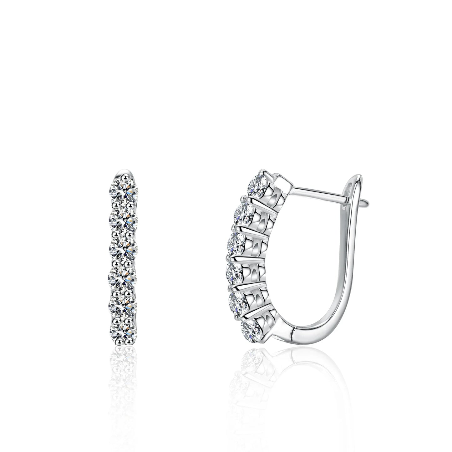 PT950 platinum D color VVS1 diamond earrings, 18K gold moissanite earrings, gift for girlfriend