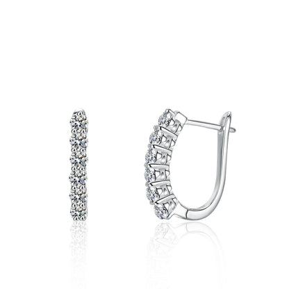 PT950 platinum D color VVS1 diamond earrings, 18K gold moissanite earrings, gift for girlfriend