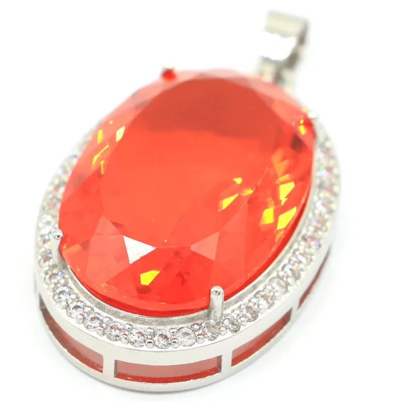 Buy 5 Get 1 Free 45x26mm Big Gemstone Peridot Golden Citrine Violet Tanzanite Orange Spessartine Garnet Dating Silver Pendant