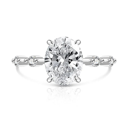 925 Sterling Silver Geometric Cubic Zirconia Stackable Ring for Women Trendy Platinum Plated Brand Party Jewelry Accessories