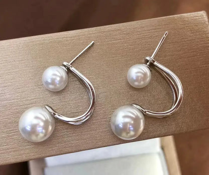 Wholesale S925 Sterling Silver Earrings Mount Findings Settings Base Mounting Parts Accessory for 5-8mm Pearls 5 pairs/lot