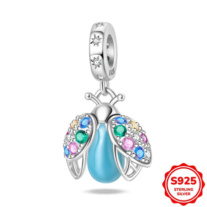 Glow-in-the-dark Fireflies Dangle Charm Bead Fits 3mm Bracelet Bangle Necklace For Women Pendant Luxury DIY Jewelry Making Gifts