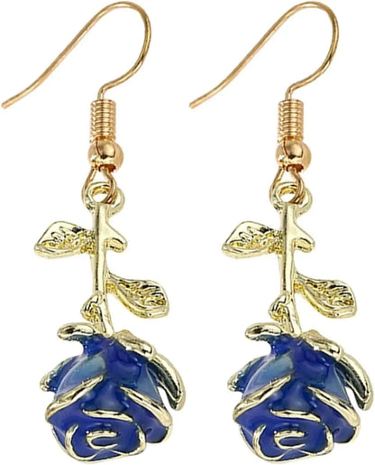Gioielli Stoffa Earrings Alloy Oil Drop Flower Earrings Exquisite Female Jewelry Orecchini Lupo