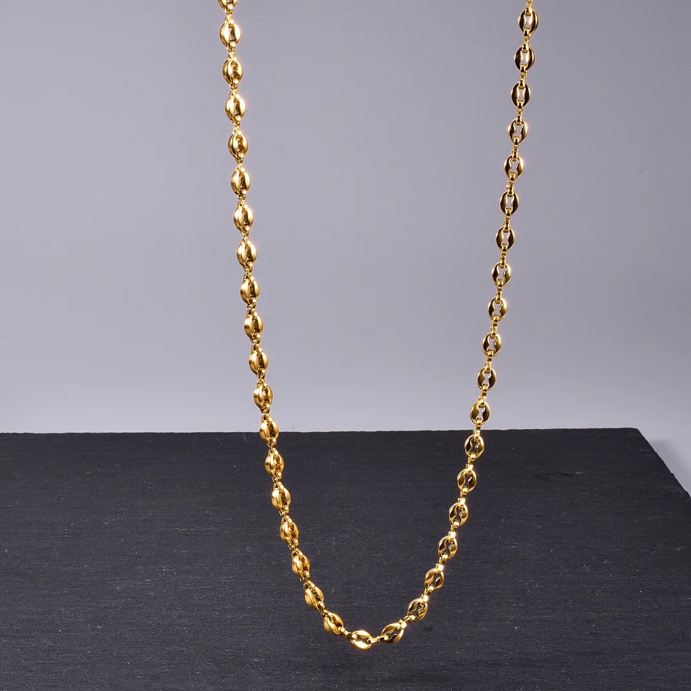 SOMMAR stainless steel  Gold color Lady choker 42cm extender 3cm adjust  necklace pig tonge neck jewelery floating charms