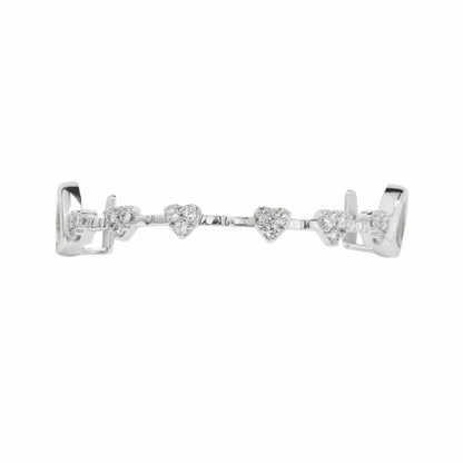 Trendy Hip Hop Dental Grills rhinestone Double Glossy Charm Teeth Grillz Simple Gold/Silver Tooth Caps for Women Men