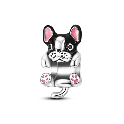 Silver Plated Cat Moon Star Earphone Dangle Charm Bead Pendant Fit Bangle Bracelet for Women Gift DIY Making