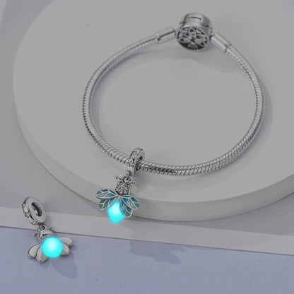Glow-in-the-dark Fireflies Dangle Charm Bead Fits 3mm Bracelet Bangle Necklace For Women Pendant Luxury DIY Jewelry Making Gifts