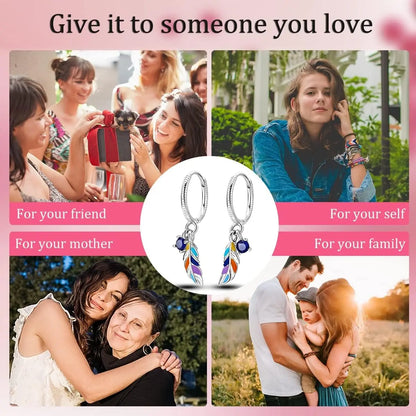 Ciondolo Orecchini di Goccia 925 Orecchini in Argento Sterling per Le Donne Cubic Zirconia Ciondolo