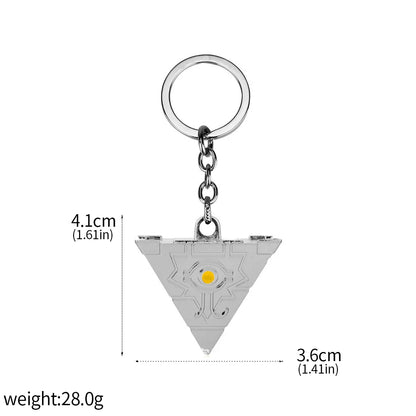 Anime Yu-Gi-Oh Keychain Yugi Muto Big Size 3D Millenium Puzzle Millennium Wheel Wisdom Pendant Keyring For Men Women Jewelry