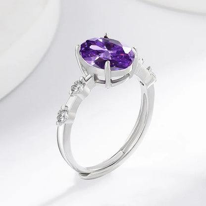 925 Sterling Silver Geometric Cubic Zirconia Stackable Ring for Women Trendy Platinum Plated Brand Party Jewelry Accessories