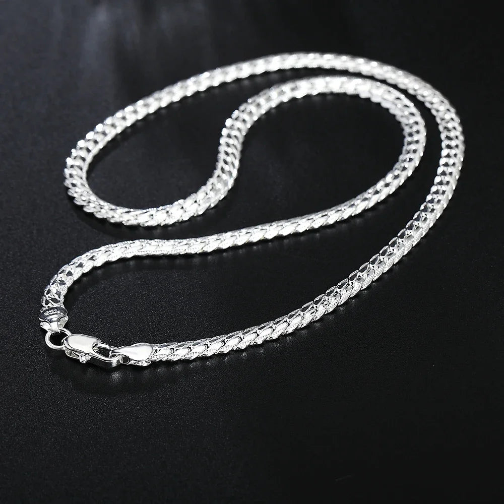 925 sterling silver 18K gold Christmas gifts Flat snake 5MM chain necklace bracelets fashion For man women jewelry wedding