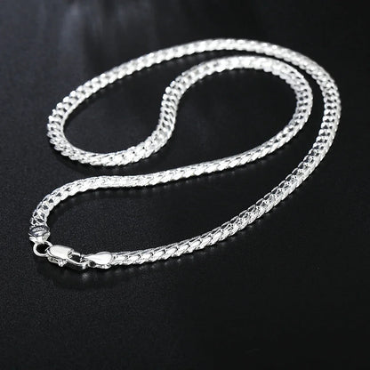 925 sterling silver 18K gold Christmas gifts Flat snake 5MM chain necklace bracelets fashion For man women jewelry wedding