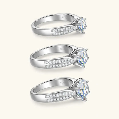 Lnkry Certified 6.5MM/8MM/9MM Solitaire Moissanite Ring Anelli Argento 925 Sterling Silver Wedding Rings For Women Fine Jewelry