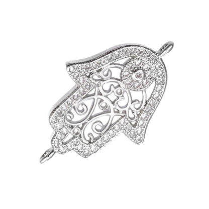 Juya Handmade 18K Gold Plated Cz Paved Decorative Copper Dragon Charms Connectors Accessories For DIY Talisman Jewelry Making