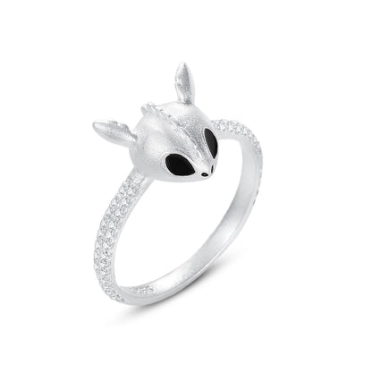 925 Sterling Silver Cute Cartoon Animal Character Ring Collection Lovely Cat Dog Alien Design Rings for Women Daily Jewelry