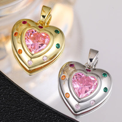 Juya 18K Real Gold Plated Star Of David Palm Tree Bird Flower Love Heart Evil Eye Charms For DIY Fashion Pendant Jewelry Making