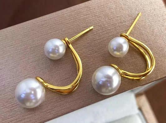 Wholesale S925 Sterling Silver Earrings Mount Findings Settings Base Mounting Parts Accessory for 5-8mm Pearls 5 pairs/lot