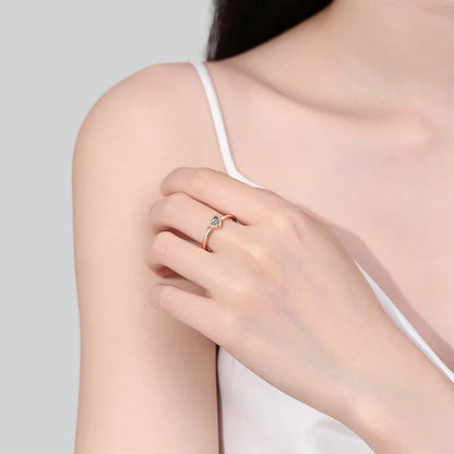 NeeTim Heart Cut Moissanite Eternity Ring 925 Sterling Silver with Champagne White Gold Plated Band Lab Diamond Rings For Women
