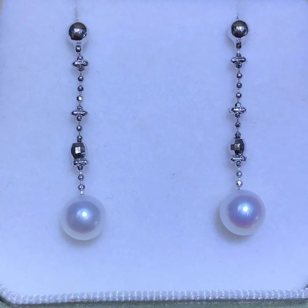 Wholesale S925 Sterling Silver Earrings Mount Findings Settings Base Mounting Parts Accessory for 5-6mm Pearls 5 pairs/lot