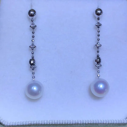 Wholesale S925 Sterling Silver Earrings Mount Findings Settings Base Mounting Parts Accessory for 5-6mm Pearls 5 pairs/lot