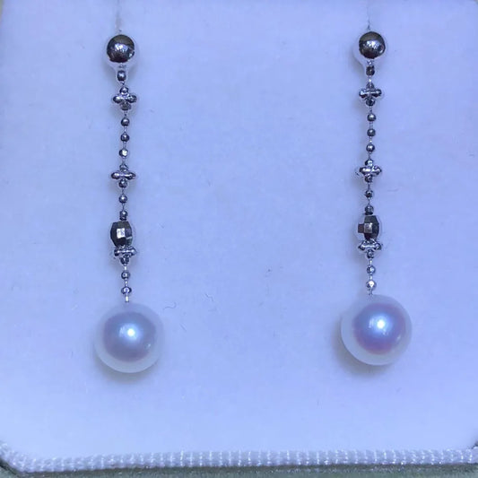 Wholesale S925 Sterling Silver Earrings Mount Findings Settings Base Mounting Parts Accessory for 5-6mm Pearls 5 pairs/lot