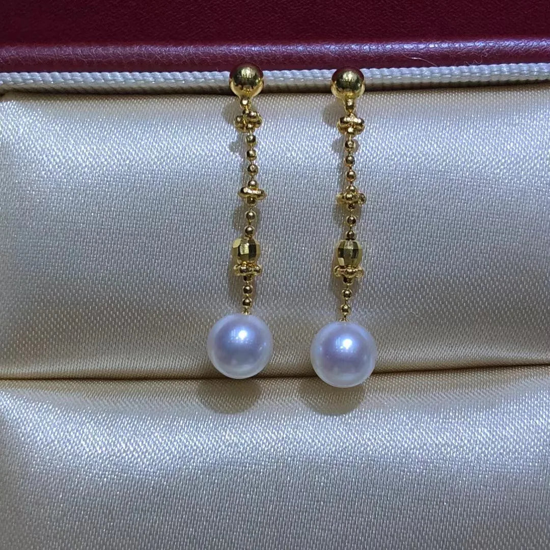 Wholesale S925 Sterling Silver Earrings Mount Findings Settings Base Mounting Parts Accessory for 5-6mm Pearls 5 pairs/lot