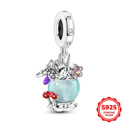 Glow-in-the-dark Fireflies Dangle Charm Bead Fits 3mm Bracelet Bangle Necklace For Women Pendant Luxury DIY Jewelry Making Gifts