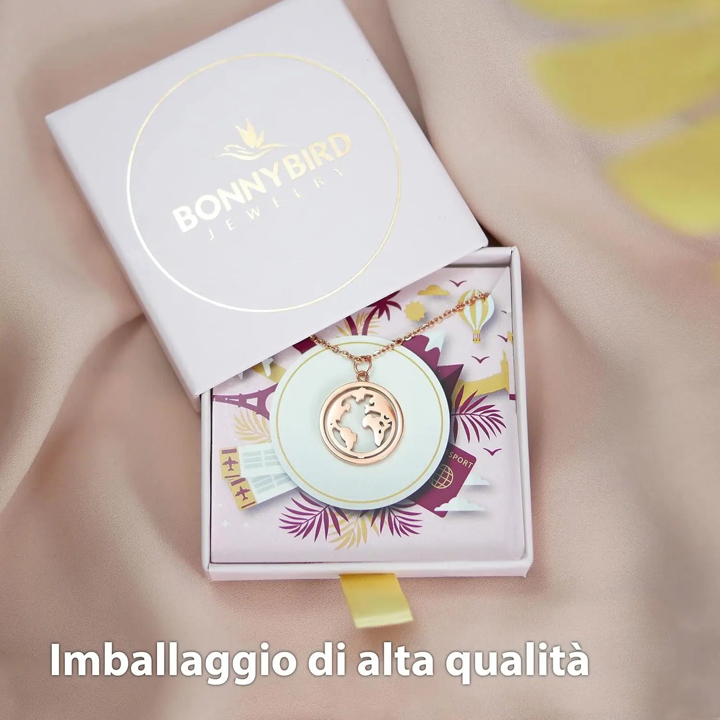 Collana Acciaio Chirurgico Donna Multifilo in Argento, Oro e Oro Rosa - 100% Impermeabile e Senza Nichel