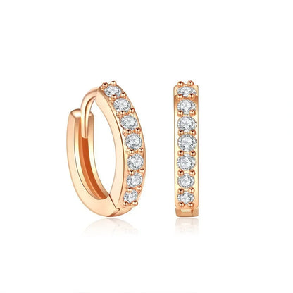 925 Sterling Silver Jewelery Gold Earrings Circle Earring For Women Making Female Valentine's Day Gift Party Engagement Gifts