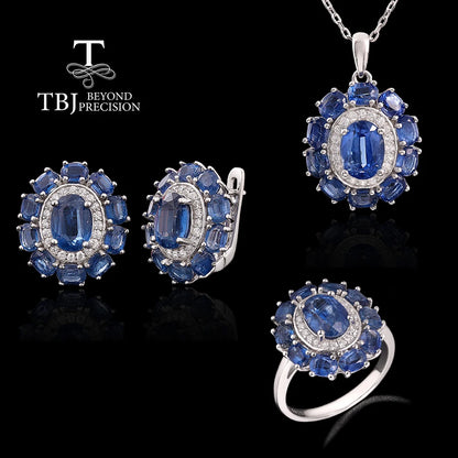 Light Luxury natural Kyanite Ring 925 sterling silver real gemstone fine jewelry for women's banquet gift