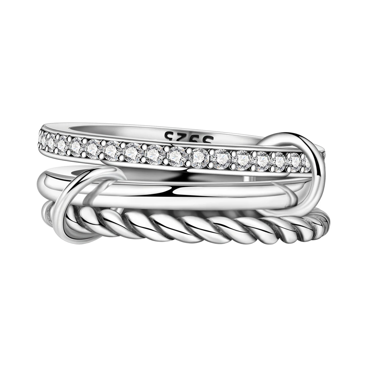 PANPOKI S925 Sterling Silver Panda Animal Closed Ring For Women Finger Ring Personality Jewelry Party Trendy Gifts