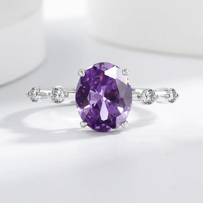 925 Sterling Silver Geometric Cubic Zirconia Stackable Ring for Women Trendy Platinum Plated Brand Party Jewelry Accessories