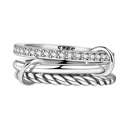 PANPOKI S925 Sterling Silver Panda Animal Closed Ring For Women Finger Ring Personality Jewelry Party Trendy Gifts