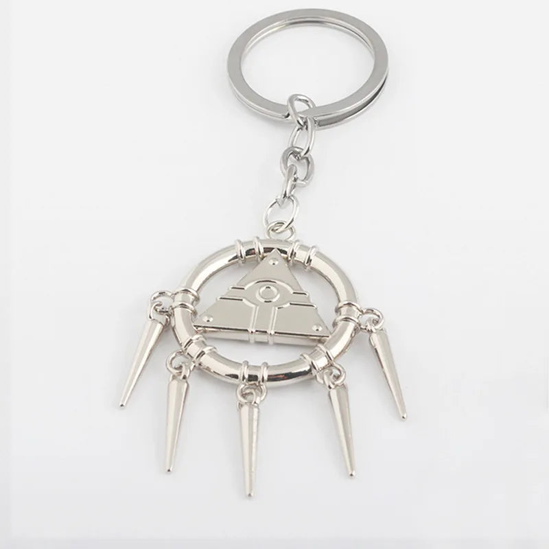 Anime Yu-Gi-Oh Keychain Yugi Muto Big Size 3D Millenium Puzzle Millennium Wheel Wisdom Pendant Keyring For Men Women Jewelry